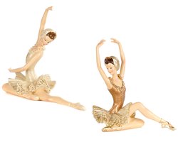 Goodwill Decoratief Beeld Ballerina Kerst Goud-Brons H 22 cm LET op Prijs Per Stuk