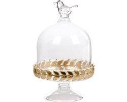 Goodwill Stolp met Vogeltje Glas D 6.5 cm H 12 cm