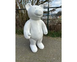 Goodyz - Decoratie - Moderne Beer - Beer - modern - 150cm hoog- Wit