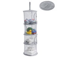 Goodz4All Hangende Speelgoed Organizer Perfecte Opbergers voor Kinderkamer - Opbergen - Opbergrek - 4 Compartimenten - Grijs