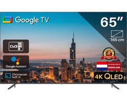 Google Smart TV | TeeView 65 inch QLED 4K Ultra HD Google TV | 4K Ultra HD | Frameless Design | Smart TV | 3xHDMI 2x USB | Ci+ | Triple Tuner DVB-T/T2/S/S2/C | in Eindhoven geassembleerd | TeeView TV65QQG-EU