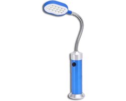 Goose hals lamp - blauw - 360 graden verstelbaar - met 11 cm / 4,3 inch slang lengte LED buiten werk lamp - hoge helderheid winkel gereedschap lamp - voor vissen barbecue camping