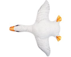 Goose - Kinderkussen / Knuffelkussen - Figuurvorm - Wit - Dubbelzijdig Bedrukt