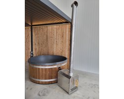 GooseBaden - 2-3 Persoons Hottub - Krachtige Externe Kachel - 12 Jaar Garantie Op Kunststof Kuip! -
