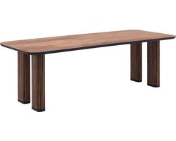 Goossens Adel Eettafel - Hout - 225 x 78 x 100 cm - Rechthoek - bruin
