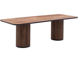 Goossens Adel Eettafel - Hout - 250 x 78 x 100 cm - Rechthoek - bruin