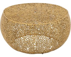 Goossens Agot Salontafel - Aluminium - 80 x 41 x 80 cm - Rond - goud