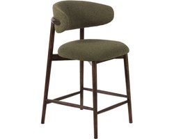 Goossens Barstoel Diede - Zonder Armleuning - Stof - Groen