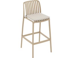 Goossens Barstoel Lygeke - Kunststof - bruin - 50 x 103 x 54 cm