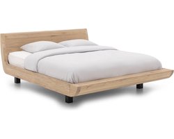 Goossens Bedframe Denzo, 180 x 200 cm Hout Eiken olie wit