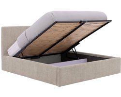 Goossens Bedframe Mysen Incl. Lattenbodems + Opbergruimte lattenbodem 200 x 200 cm