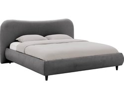 Goossens Bedframe Pecaro, 200 x 200 cm Stof Alpine grey 65