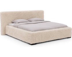 Goossens Bedframe Switch, 180 x 200 cm met hoes Teddy stof Doodle cream 02