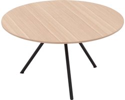 Goossens Bo Salontafel - Hout - 60 x 36 x 60 cm - Rond - wit