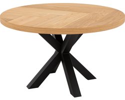 Goossens Carte Eettafel - Hout - 140 x 76 x 140 cm - Rond
