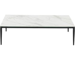 Goossens Dexter Salontafel - Keramiek - 130 x 35 x 70 cm - Rechthoek - wit