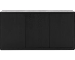 Goossens Dressoir Barcelona, 3 Deuren - Hout Zwart