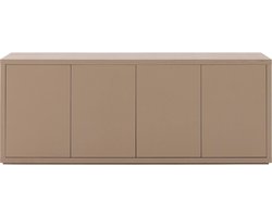 Goossens Dressoir Barcelona, 4 Deuren - Hout Grijs