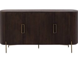 Goossens Dressoir Dagmar, 4 Deuren - Hout Bruin
