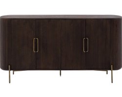 Goossens Dressoir Dagmar, 4 Deuren - Hout Bruin