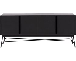 Goossens Dressoir Discover, 4 Deuren - Hout Zwart