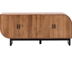 Goossens Dressoir Fabian, 4 Deuren - Hout Bruin