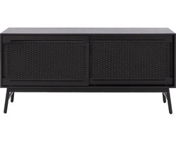 Goossens Dressoir Libretto, 2 Schuifdeuren - Hout Zwart