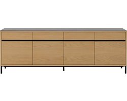Goossens Dressoir Mundi, 4 Deuren 4 Laden - Hout Wit