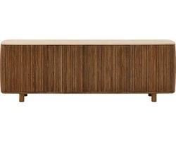 Goossens Dressoir Nova, 4 Deuren 245 Cm Breed - Mortex Beige