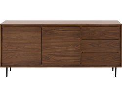 Goossens Dressoir Trani, 2 Deuren 3 Laden - Hout Bruin