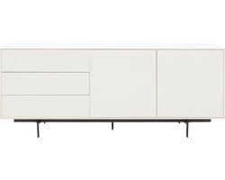 Goossens Dressoir Verona, 2 Deuren 3 Laden - Wit