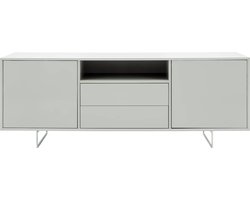 Goossens Dressoir Vienna, 2 Deuren 2 Laden Met 1 Open Vak - Grijs