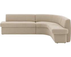 Goossens Eetkamer Hoekbank Florence - Beige - Stof - 269 x 82 x 203