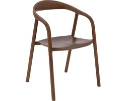 Goossens Eetkamerstoel Prins - Met Armleuning - Hout - Bruin