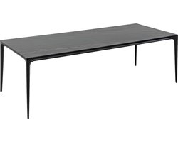 Goossens Eettafel Mundi - Keramiek - zwart - 240 x 74 x 100 cm