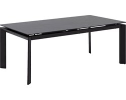 Goossens Eliana Eettafel - Keramiek - 200 x 76 x 100 cm - Rechthoek - zwart