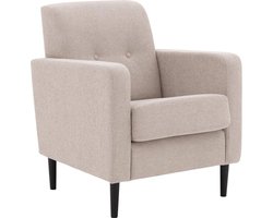 Goossens Fauteuil Hipp - Stof - Beige