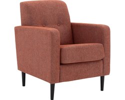 Goossens Fauteuil Hipp - Stof - Oranje