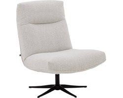 Goossens Fauteuil Isla - Zonder Arm - Stof - Wit