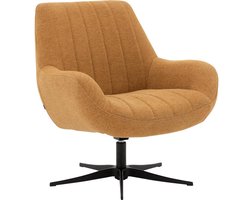 Goossens Fauteuil Kamille - Stof - Geel