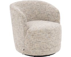 Goossens Fauteuil Milk - Stof - Wit