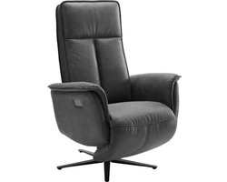 Goossens Fauteuil Odyssey - Met Armleuning - Leer - Bruin