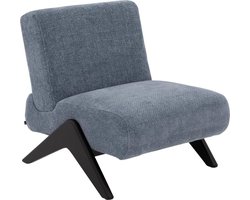 Goossens Fauteuil Olay - Stof - Blauw