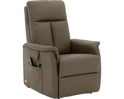 Goossens Fauteuil Troyes - Met Armleuning - Leer - Groen