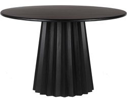 Goossens Felicia Eettafel - Hout - 120 x 76 x 120 cm - Rond - zwart