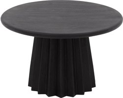 Goossens Felicia Salontafel - Hout - 60 x 37 x 60 cm - Rond - zwart