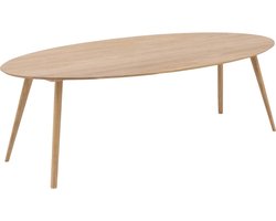 Goossens Ferry Eettafel - Hout - 240 x 75 x 130 cm - Ovaal