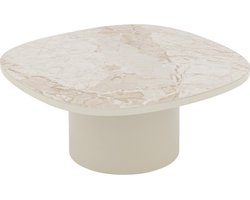 Goossens Fina Salontafel - Keramiek - 70 x 30 x 70 cm - Vierkant - beige