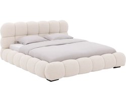 Goossens Gestoffeerd Bedframe Cloud - 140 X 200 - Beige - Stof