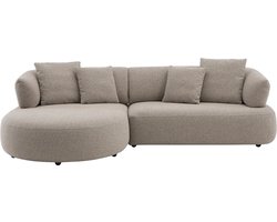 Goossens Hoekbank - Stof - Beige - 289 x 80 x 193 cm - Rechts